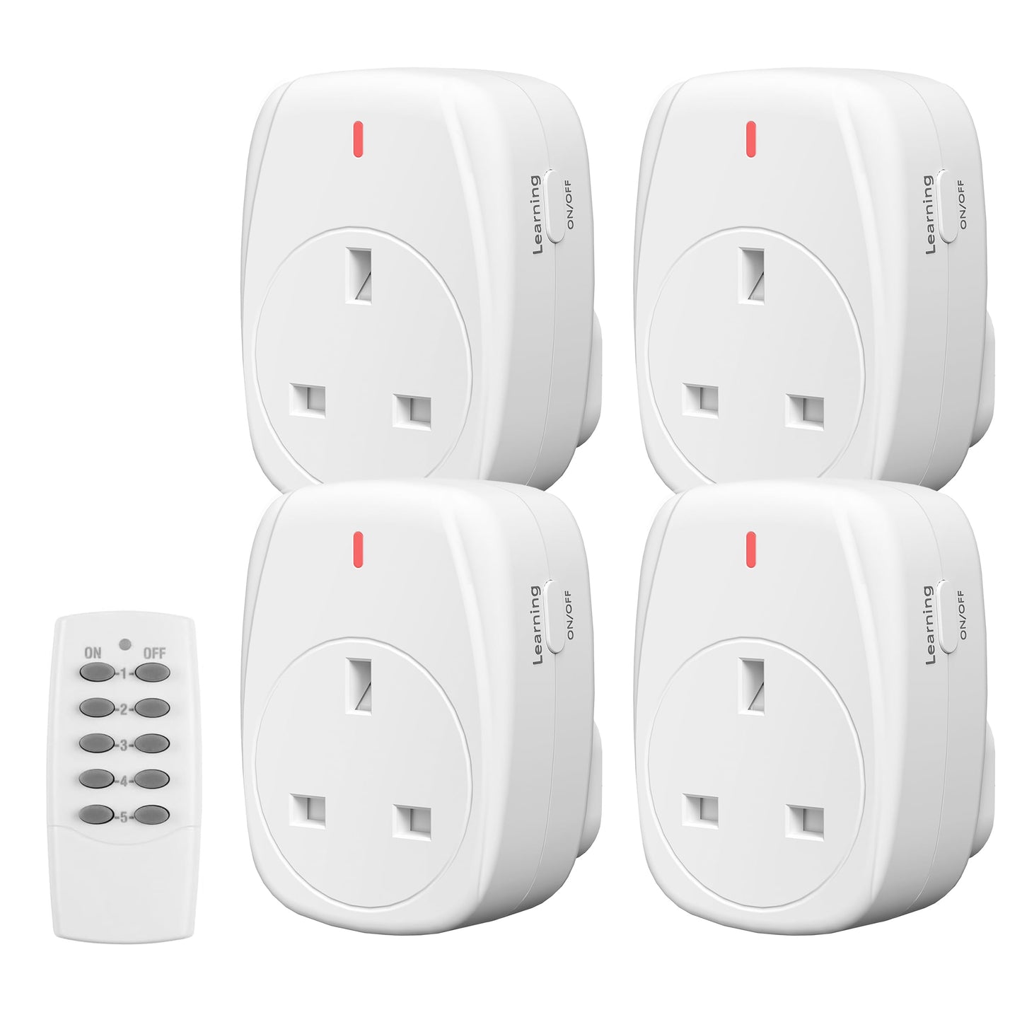 HBN 13A/3120W Remote Control Plug Sockets,Wireless Remote-Control Socket for Christmas Light,Wireless Remotes Light Switch with 30m/100ft Operating