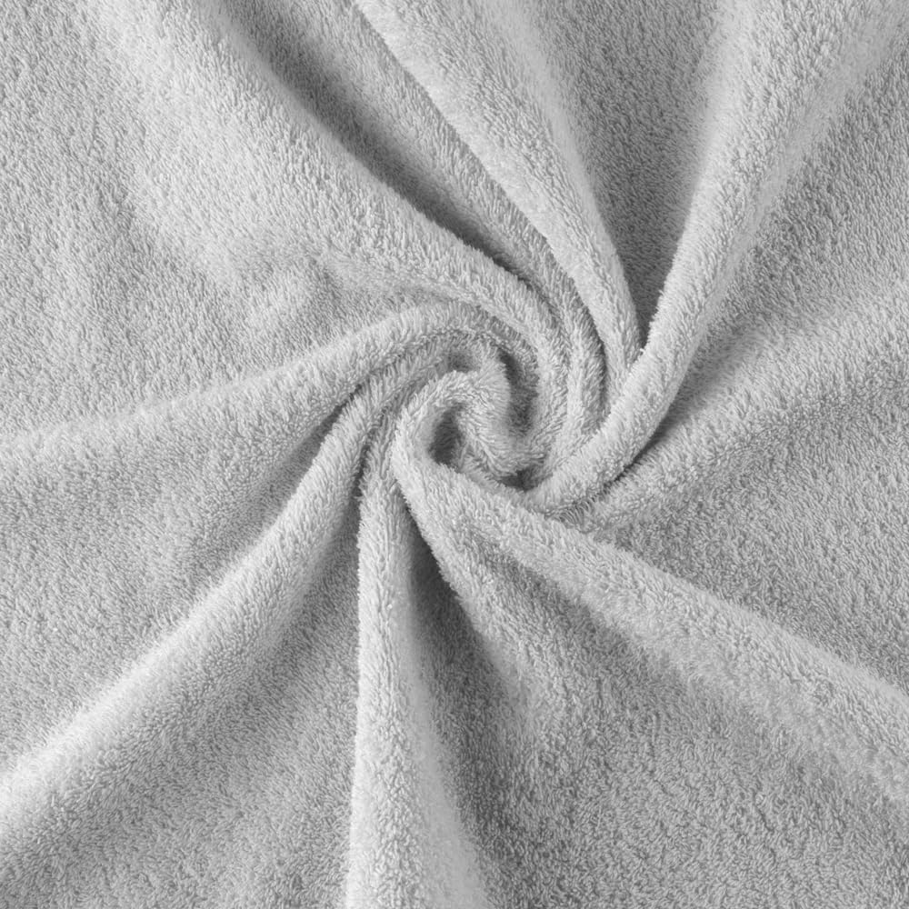 RIZO Top Towel - Set of 2 Bidet Towels - Bath Towels - Small Towels - 100% Combed Cotton - 600 g/m2 - Measure 30 x 50 cm - Silver Grey