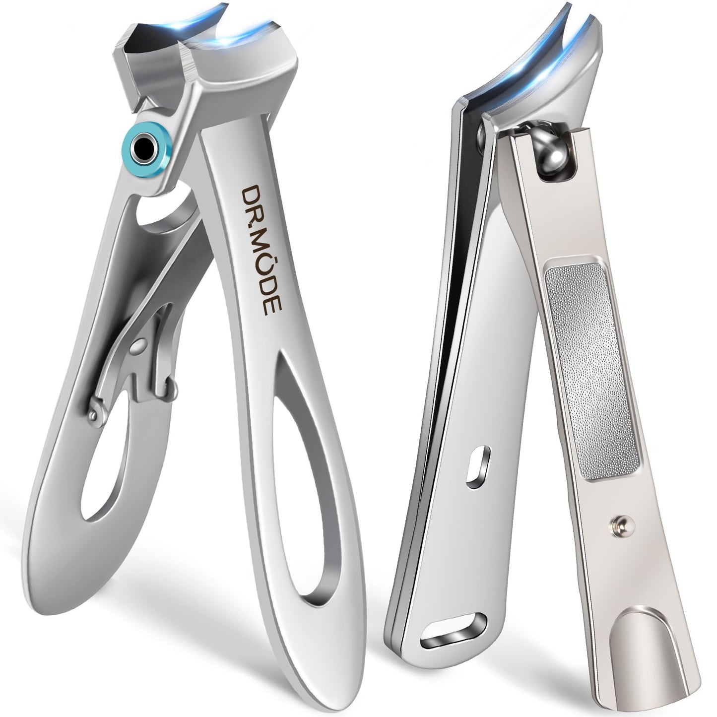 DRMODE Nail Clippers for Men Thick Nails, Slanted Large Toe Nail Clippers for Thick Nails for Seniors with Wide Opening, Sharp Upgraded Ingrown
