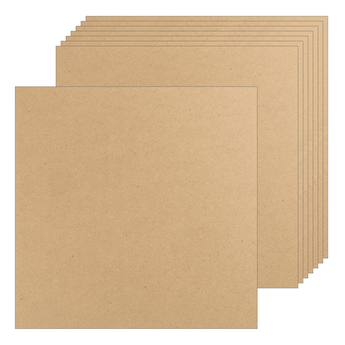 Acidea MDF Wood Board for Crafts, 12x12x1/8 Inch-3 mm Thick, 8 Pack Square Medium Density Fiberboard Unfinished Wood Art Blocks, Blank Hardboard
