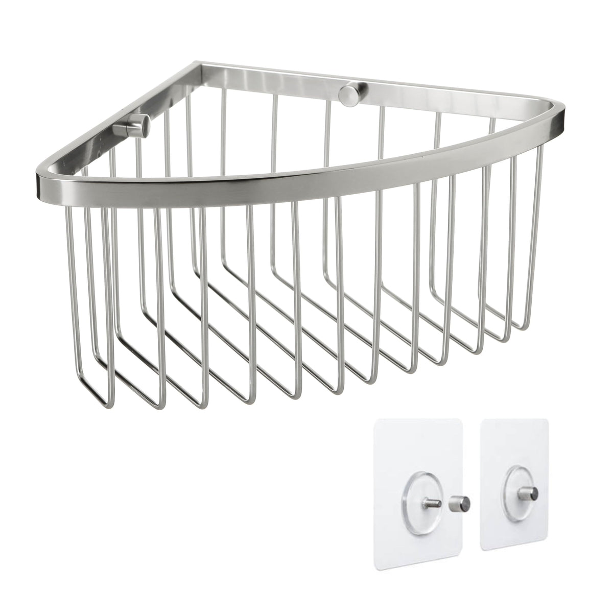 TATAY Shower Shelf No Drill Corner | Includes Mounting System (Quick Fix) | Holds up to 5 kg | 100% Stainless Aluminium | Shower Caddy for Bathroom