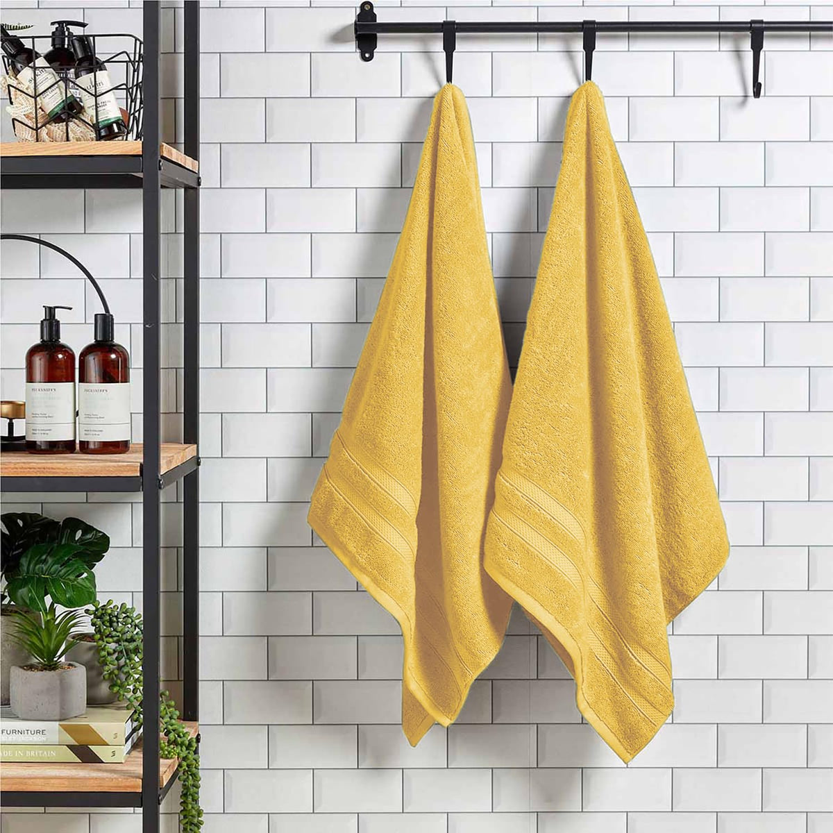 Christy Chroma Bath Sheet Set | Set of 4 | 2 Hand Towels 2 Bath Sheets | Highly Absorbent Heavyweight 675GSM | Bold and Bright