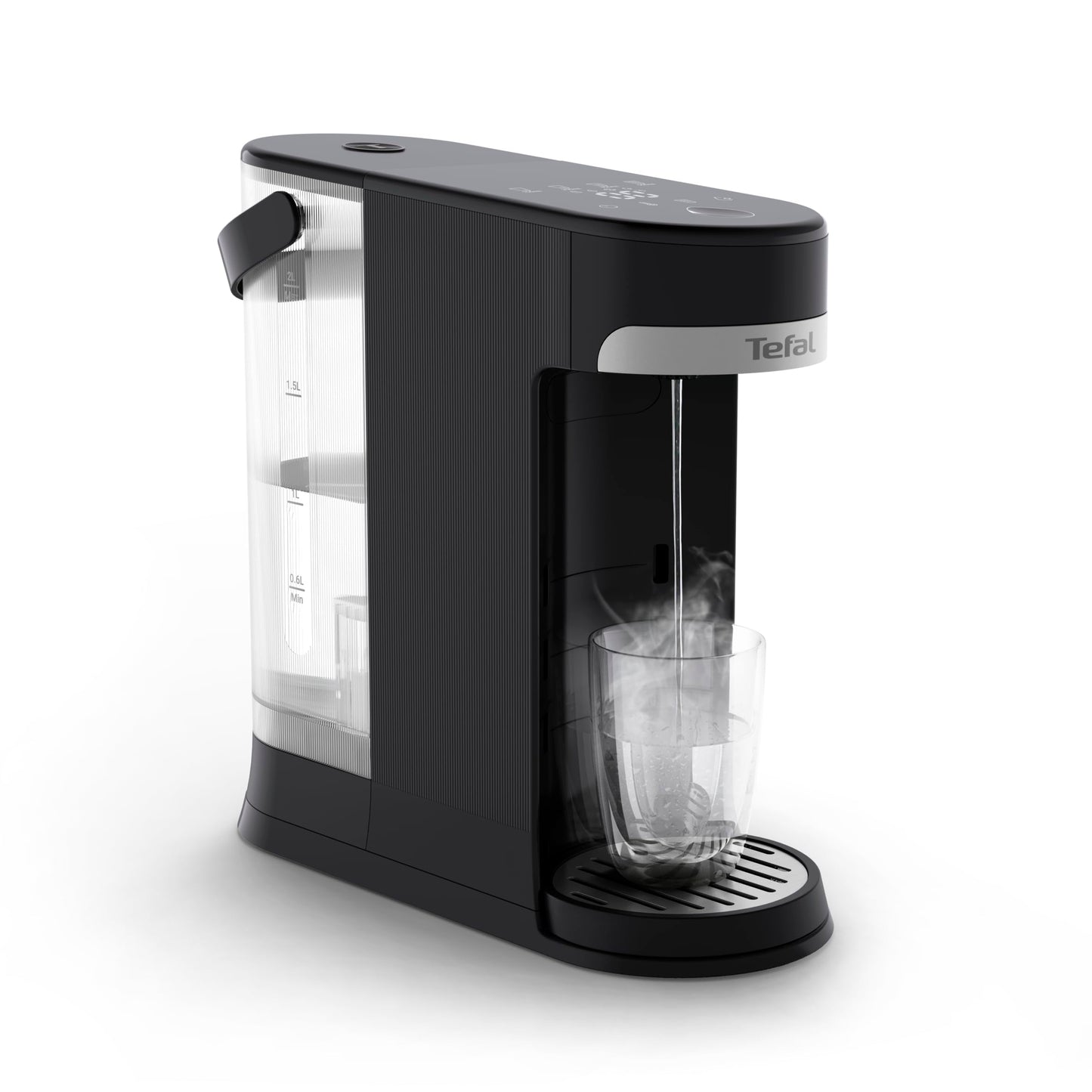 Tefal Instant Hot Water Dispenser, 2L Removeable Tank, Variable Temperatures & Cup Size Settings, Adjustable Cup Height, Descale Setting, One-Touch