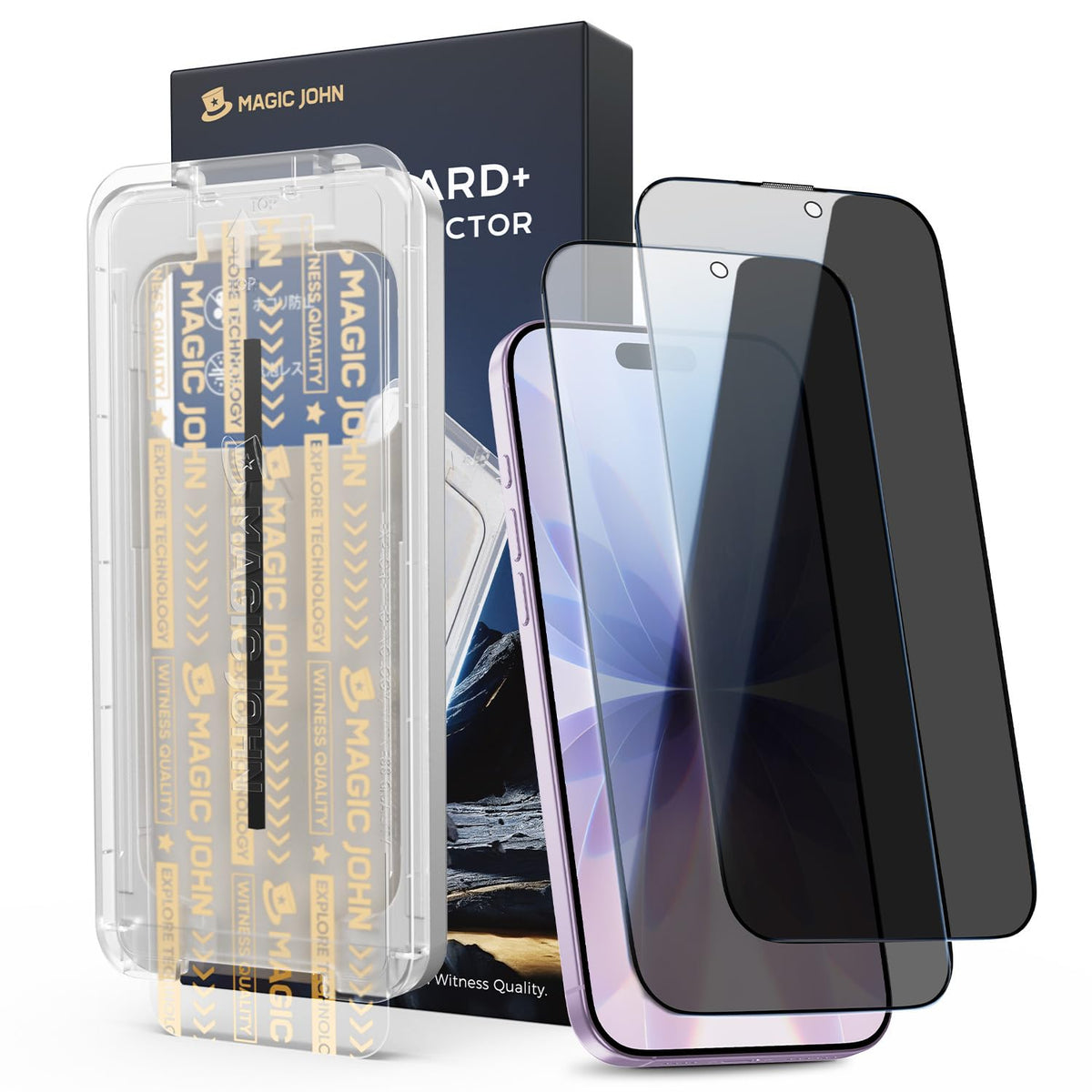 MAGIC JOHN 3rd Gen Upgraded for iPhone 17 Privacy Screen Protector 6.3 inch, 25?Anti-Spy Screen, Shockproof Tempered Glass, Auto Dust-Removal, Bubble