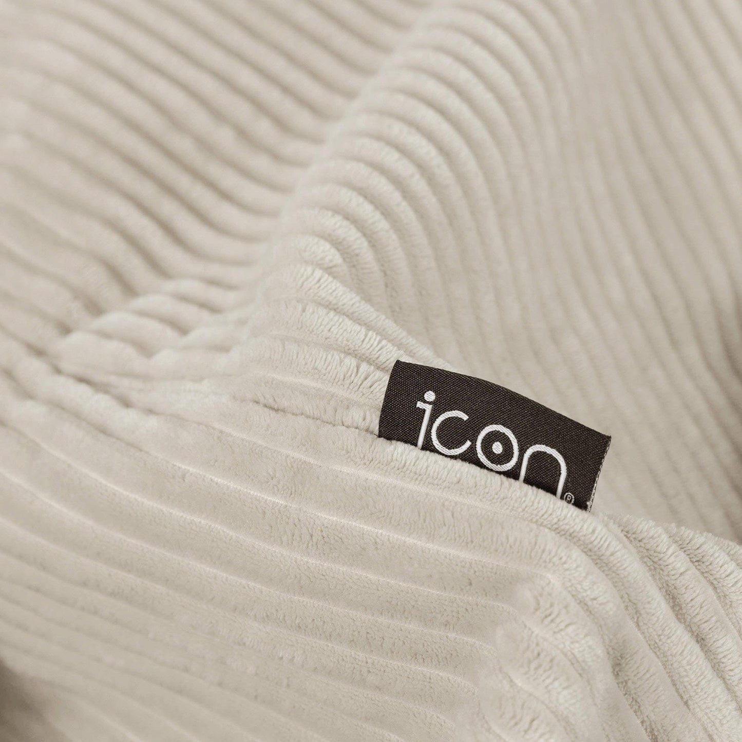 icon Dalton Cord Bean Bag & Footstool with Filling Included, Beige