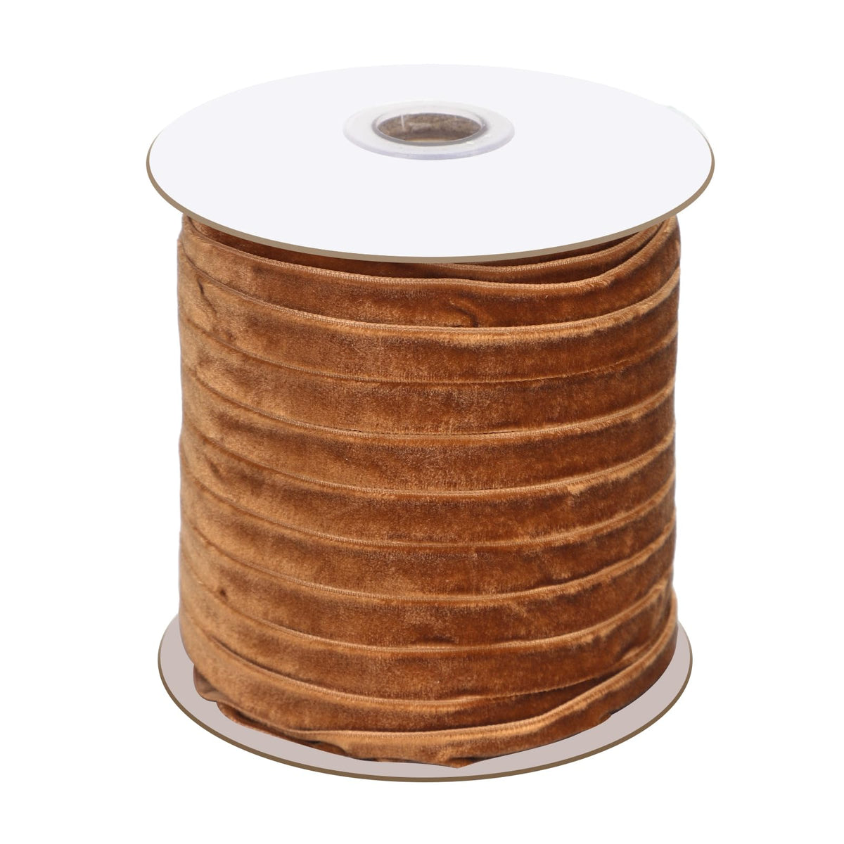Copper Velvet Ribbon - 3/8 Inch Wide, 50 Yards Long, Brown Velvet for Gift Wrapping, Crafts, Hair Bows, Weddings & Parties