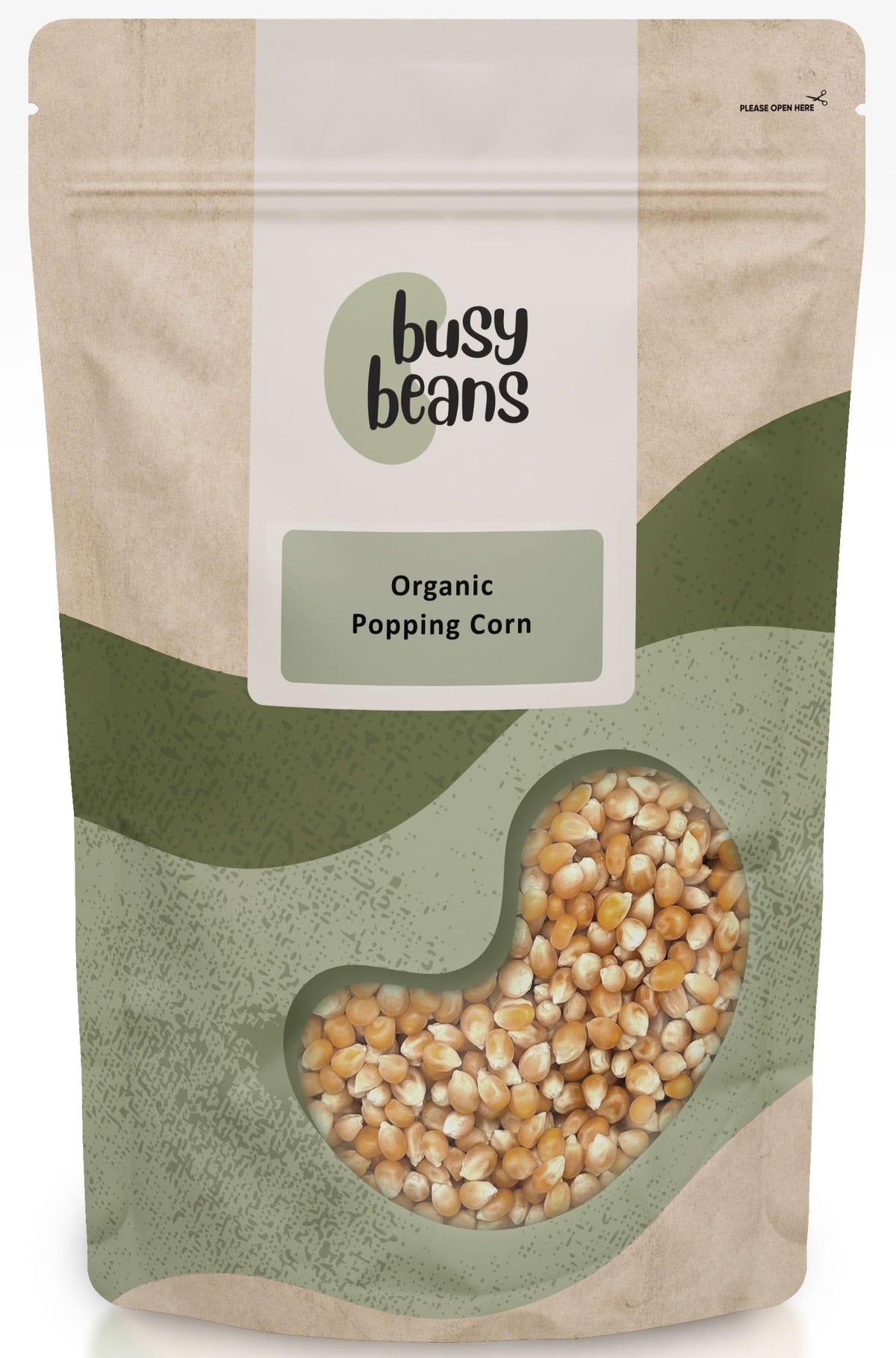 Organic Popping Corn - Certified Organic - by Busy Beans Organic (2kg)