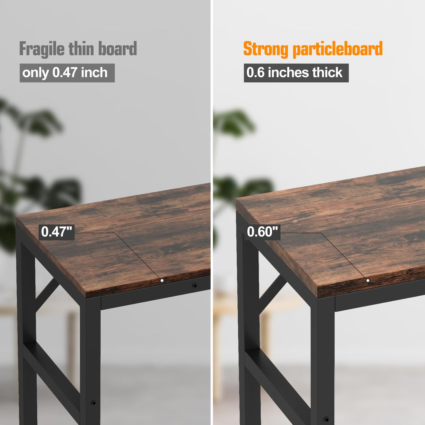 Livofloral Narrow Console Table, 75 cm Entryway Table with 2 Support Bar, Thin Sofa Table, Small Couch Table, Display Table