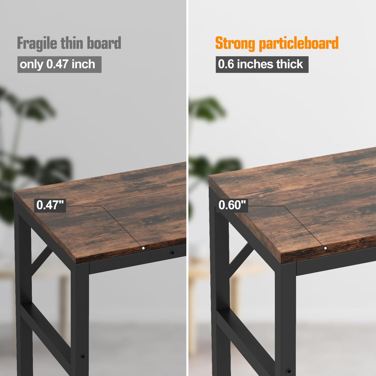Livofloral Narrow Console Table, 75 cm Entryway Table with 2 Support Bar, Thin Sofa Table, Small Couch Table, Display Table
