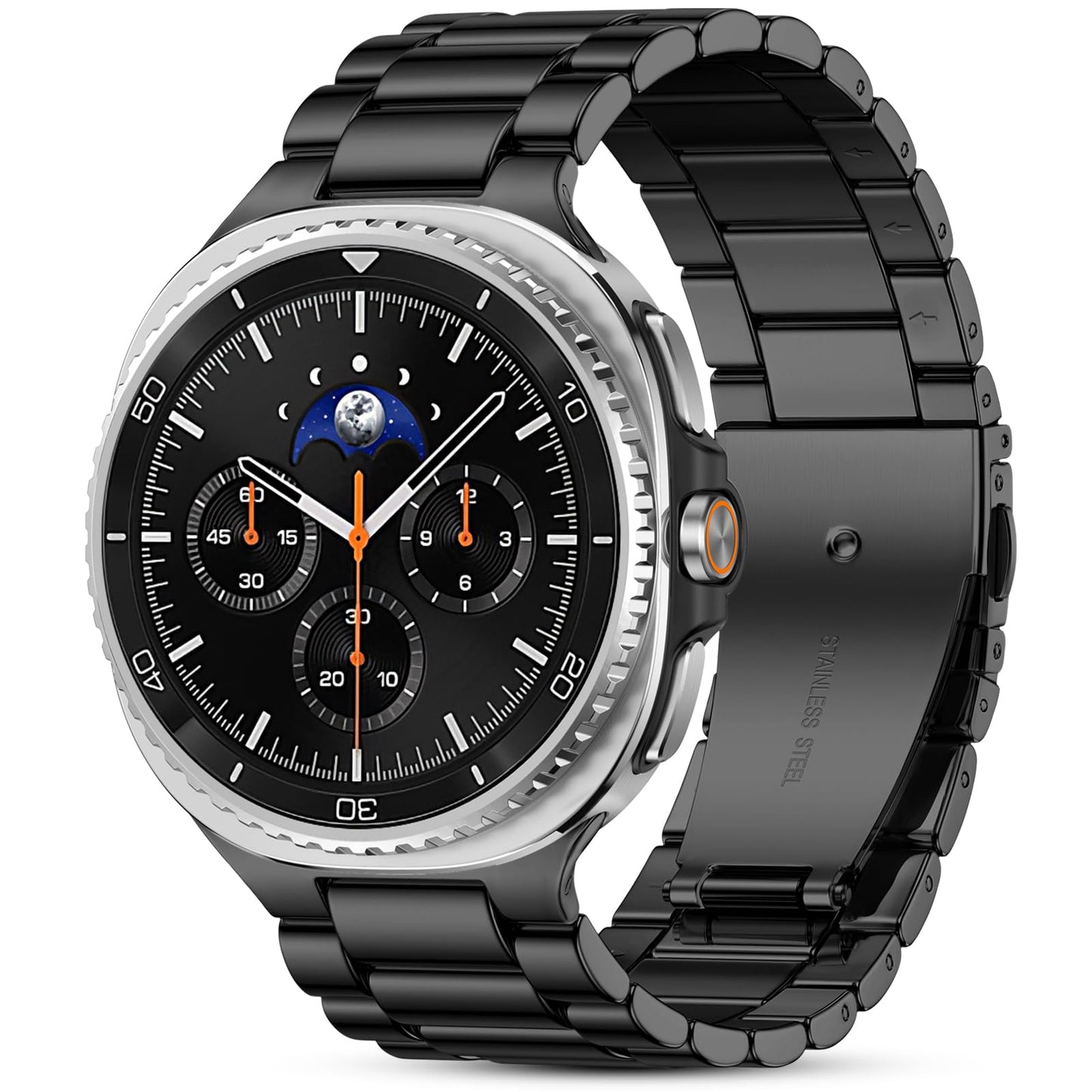 Mastten Stainless Steel Band Compatiible with Samsung Galaxy Watch 8 Strap 44mm 40mm - 304L Steel Adjustable Metal Band for Galaxy Watch 8 Classic