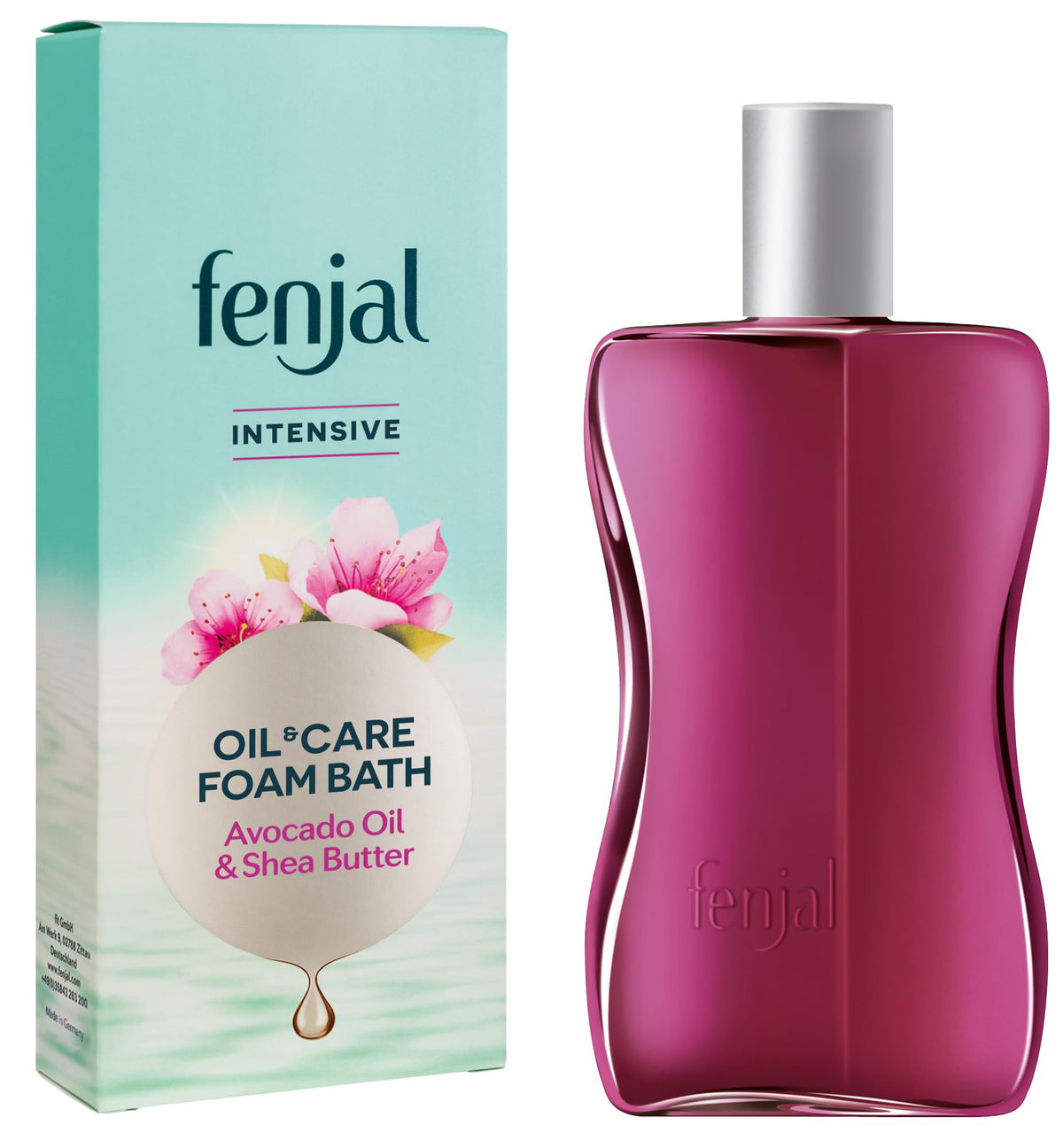 Fenjal Intensive Oil & Care Foam Bath, Luxurious Bubbles, Nourished Skin, Avocado Oil & Shea Butter, 200 ml
