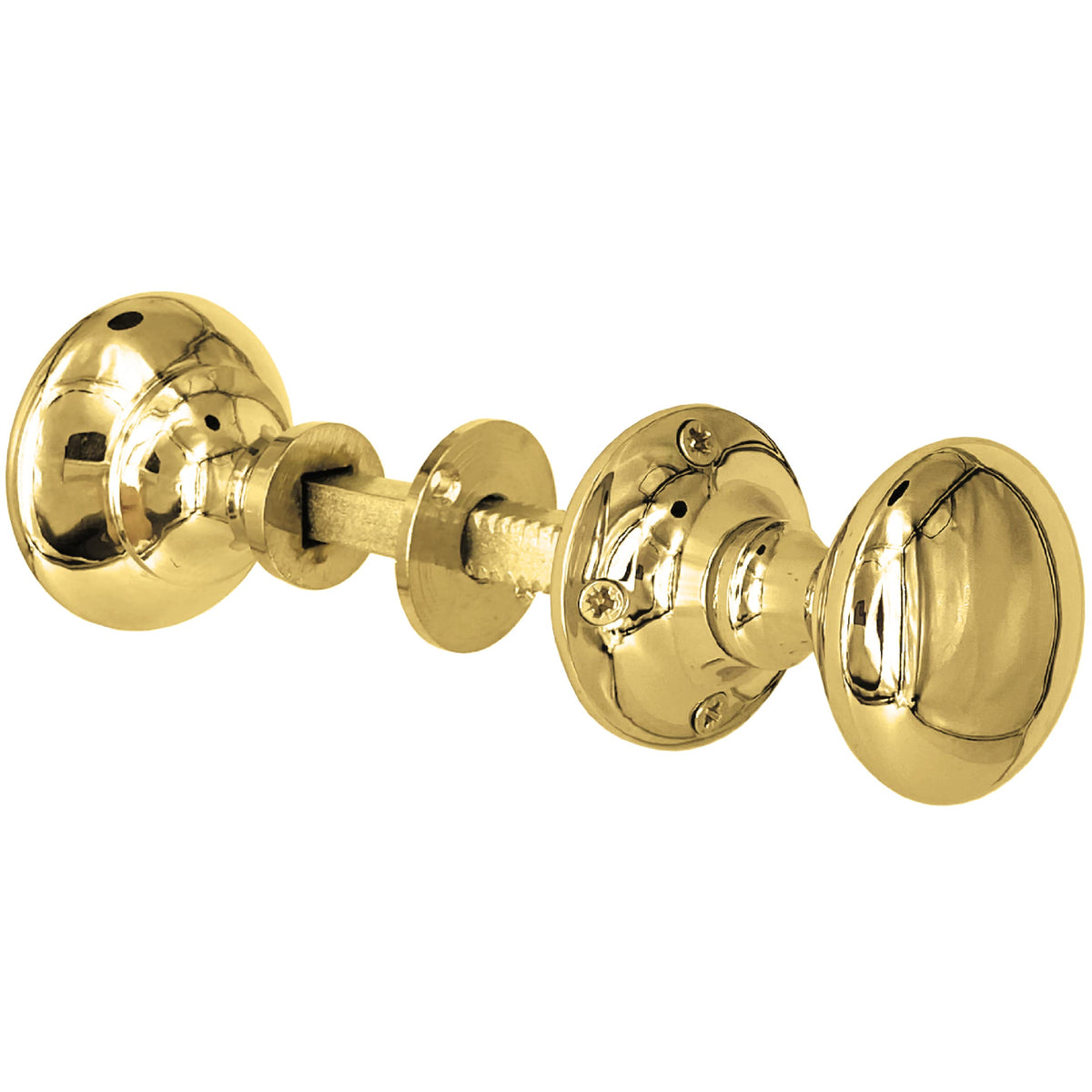 IRONTITE? PolishedBrass Rim Knobs for Doors and Victorian Door Knob with Matching Screws (RKB1)