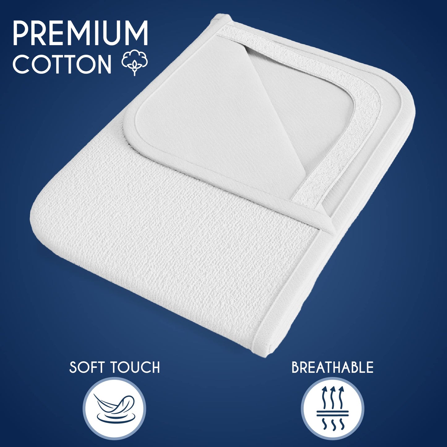 Dreamzie Mattress Protector Waterproof with 4 Elastic Corners - OEKO-TEX® Certified- For Mattress 60 x 120 cm