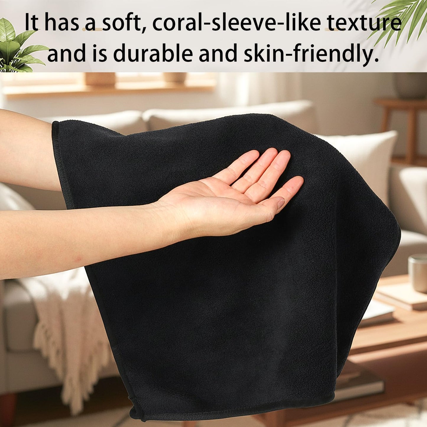 saerryor 4 Pack Microfiber Hand Towel, Soft Absorbent Hand Towels with Hanging Loop