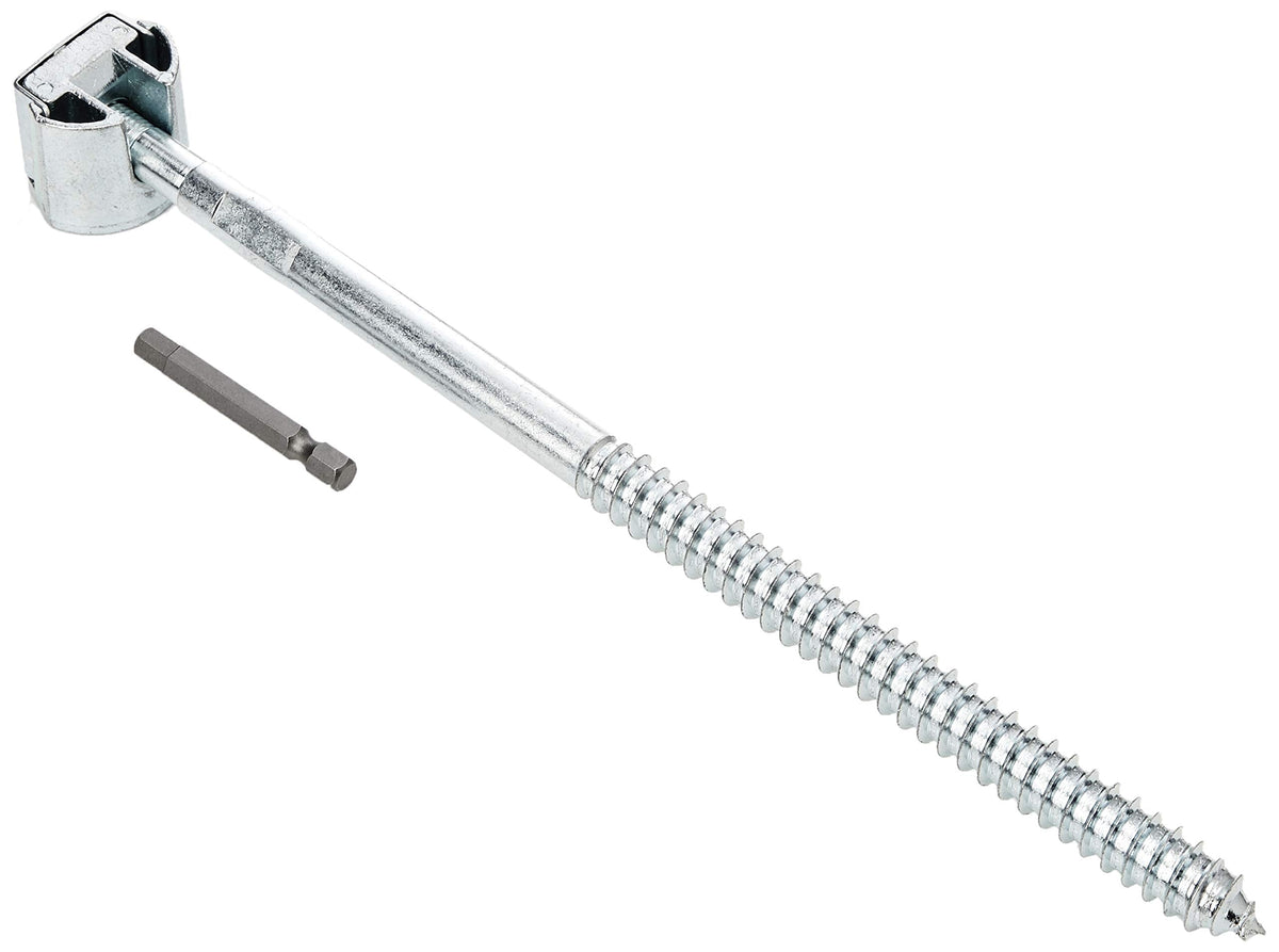 ZIPBOLT QT14.100 Newel Post Fastener inc 1 x 6mm Driver bit (Size 12x 278mm)(Housing size 35 mm x 30 mm)
