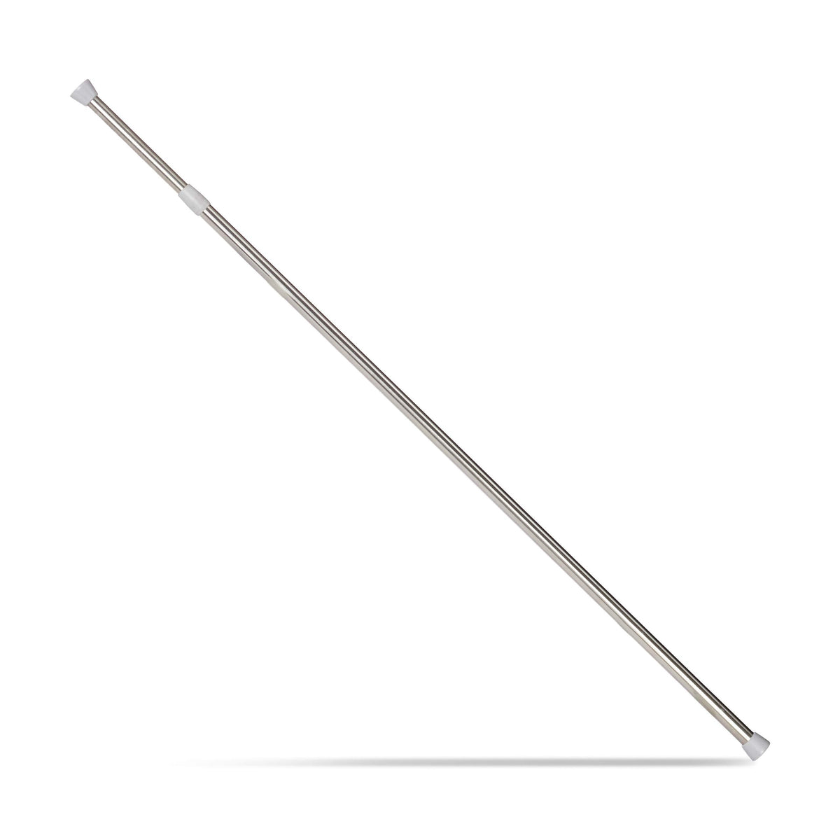 Relaxdays Telescopic Rod, Extensible Rod for Curtains, Showers, Door Frames & More, No Drilling, Stainless Steel, 110-200 cm