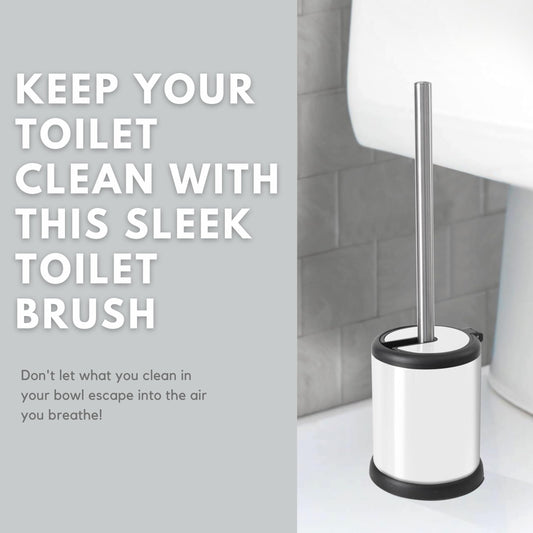 ToiletTree Products Deluxe Toilet Brush with Lid, White