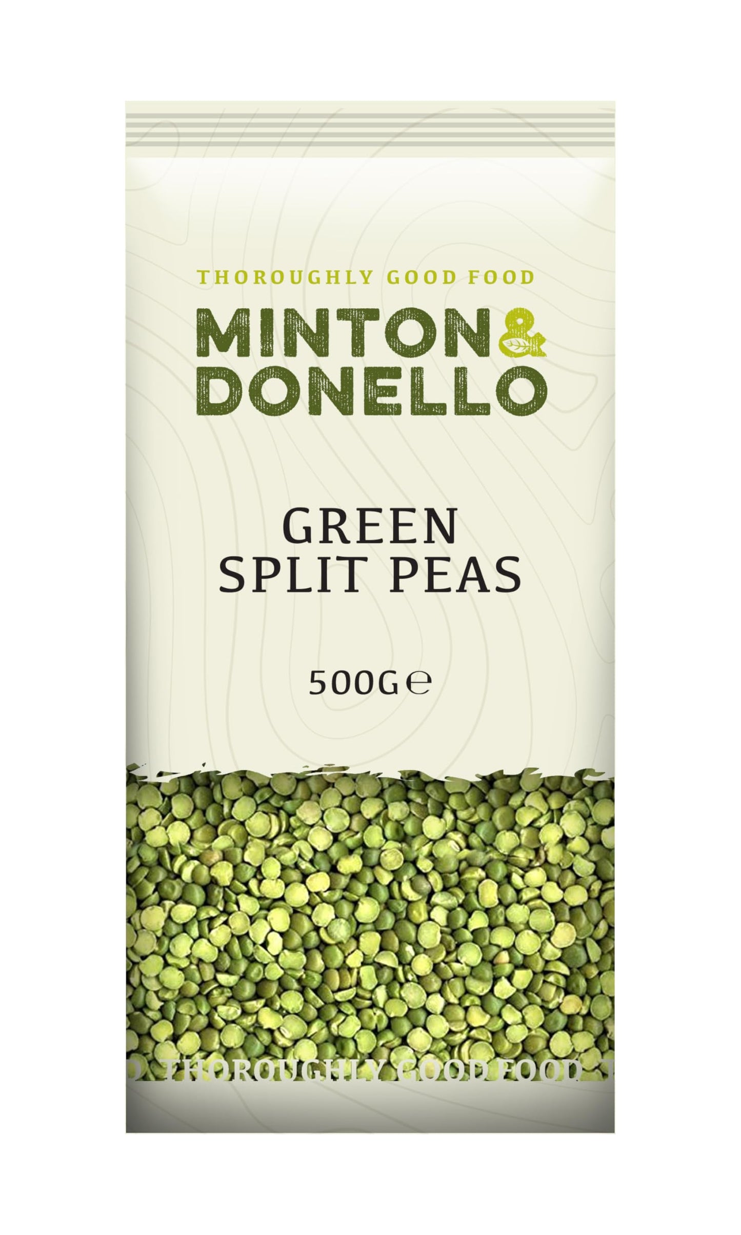 Minton & Donello - Organic Green Split Peas, Nutrient-Rich, Ideal for Soups & Stews, 6 x 500g