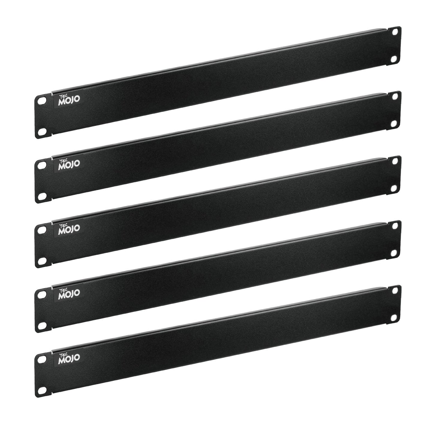 Tecmojo 1U Blank Panel, Rack Mount Plate for 19inch Server Rack,Network Rack, Enclosures and Cabinets, Black (1U SOLID 5 Pack)