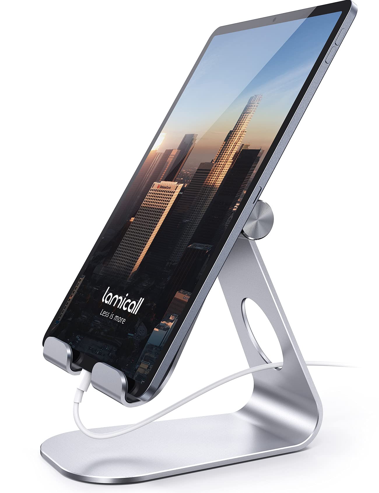 Lamicall Tablet Stand, Adjustable Tablet Holder - Desktop Stand Dock Compatible with New iPad 2024 Pro 9.7, 10.5, 11, 12.9, 13, Air mini 2 3 4 5 6,