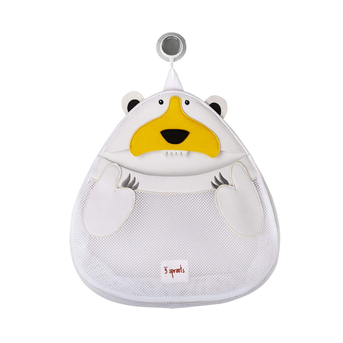 3 Sprouts Bath Storage Caddy - Organizer for Shower, Baby and Toys, Polar Bear