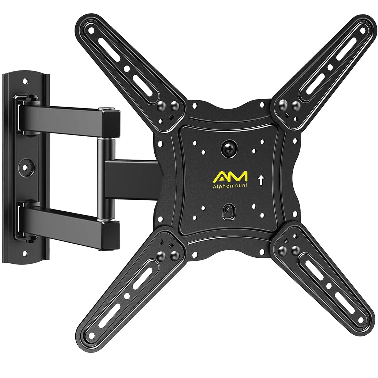 AM alphamount TV Wall Bracket for Most 26-60 inch LED LCD Flat and Curved TVs up to 35kg, Sturdy TV Wall Mount with Tilt Swivel Extension, Max VESA