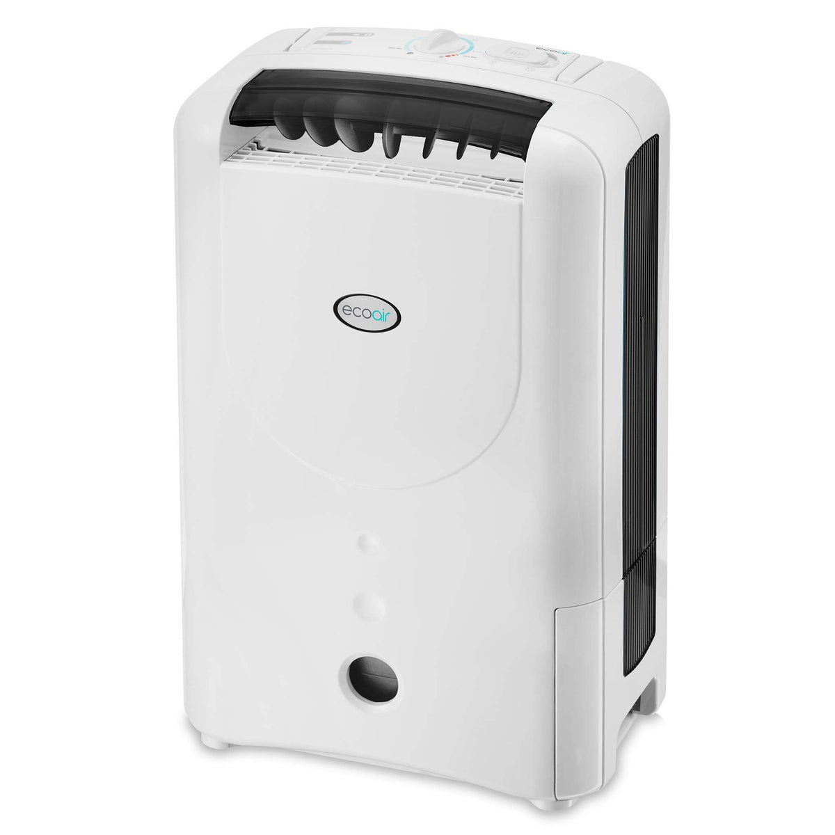 EcoAir DD1 Simple MK3 Black Desiccant Dehumidifier | Rotary Dial | 7.5 L/Day | Quiet 34dBA | Anti Bacterial Filter | Laundry | 6Kg | Home Garage