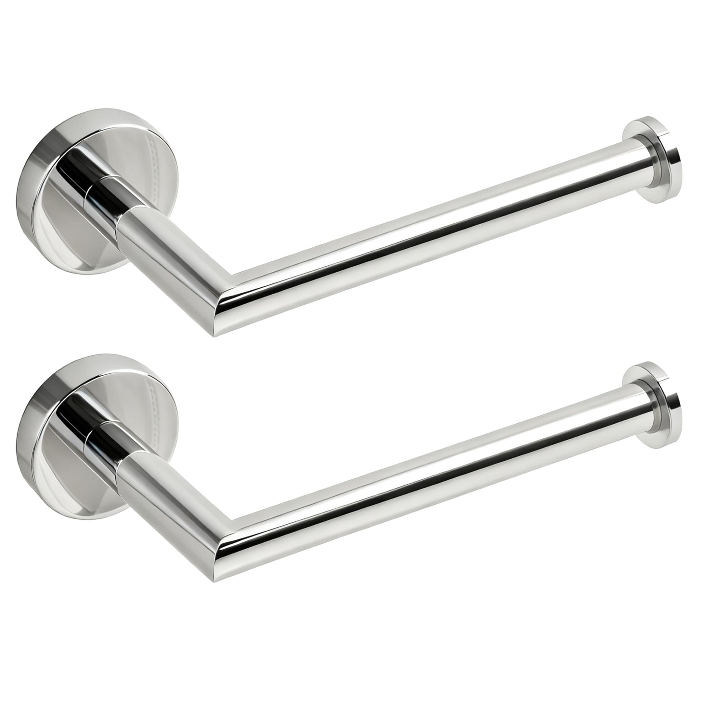HITSLAM Chrome Toilet Roll Holder Wall Mounted SUS 304 Stainless Steel Silver Toilet Paper Holder Waterproof Rotateproof Loo Roll-Holder for Bathroom,