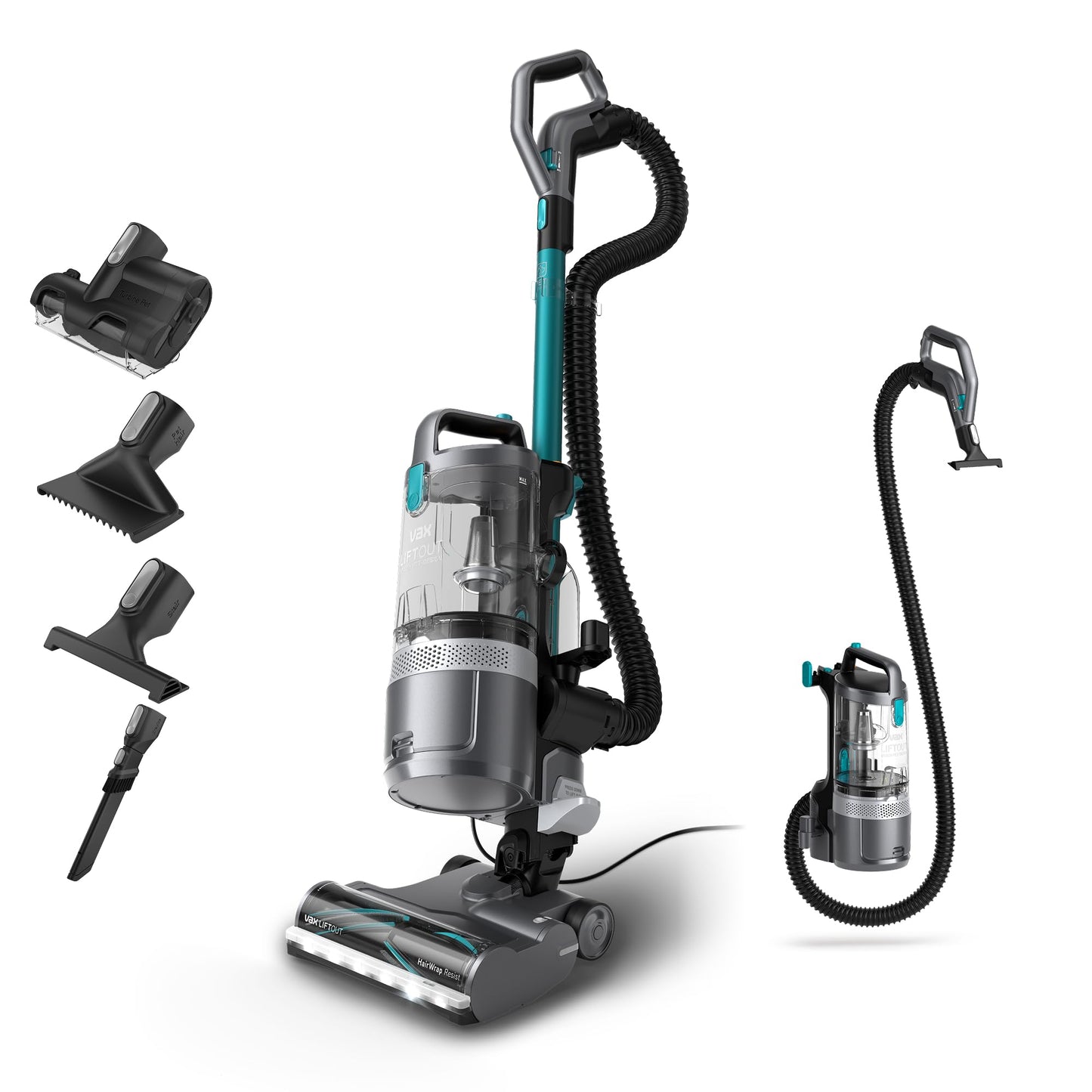 Vax LiftOut Reach Pet-Design Corded Upright Bagless Vacuum Cleaner, Lightweight, Handheld Tool Attachments for Pet Hair, Car, Upholstery, Bed, Home