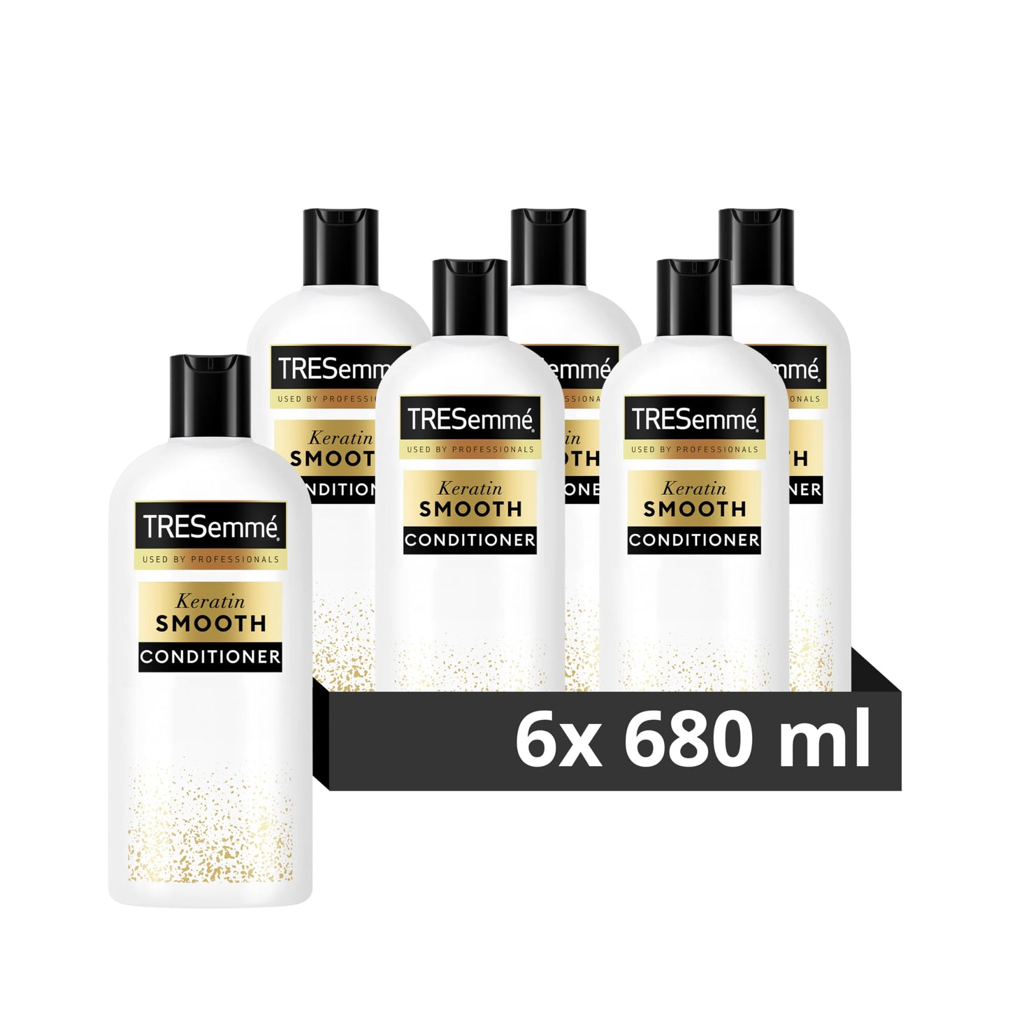 TRESemme Keratin Smooth Conditioner hair care product with hydrolysed keratin for 72h frizz control, smoothness & shine 6x 680 ml