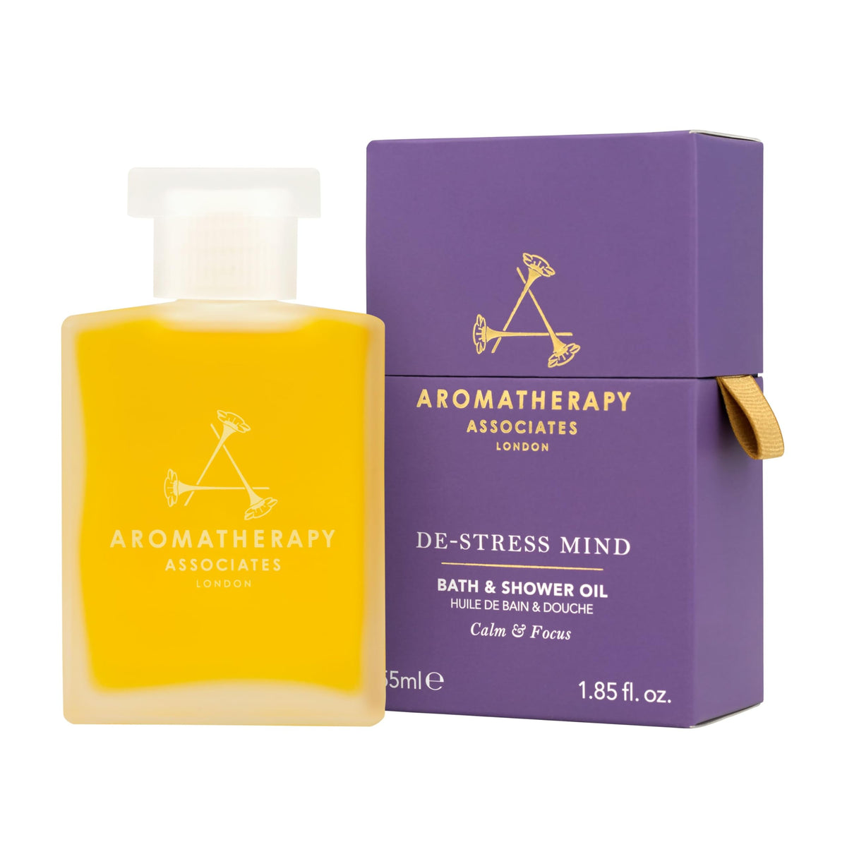 Aromatherapy Associates Bath and Shower Oil, Luxury Spa, Natural Bath, Bath Oil, Vegan, Cruelty Free, Environment Friendly (De-Stress Mind Bath and
