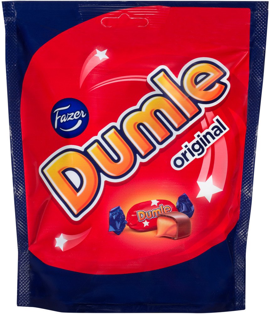 Fazer Dumle Original - Milk Chocolate with Soft Toffee Candy - Bag - (Finland)