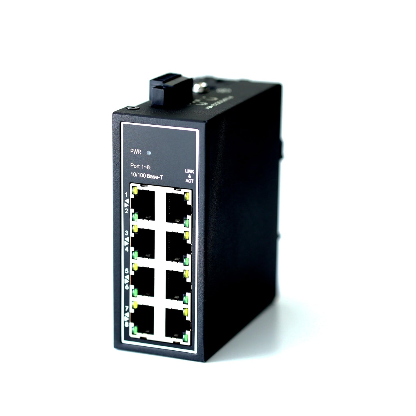 WIWAV WDH-8ET-DC 10/100Mbps Unmanaged 8-Port Industrial Ethernet Switches with DIN Rail/Wall-Mount(Fanless,-30?~75?)