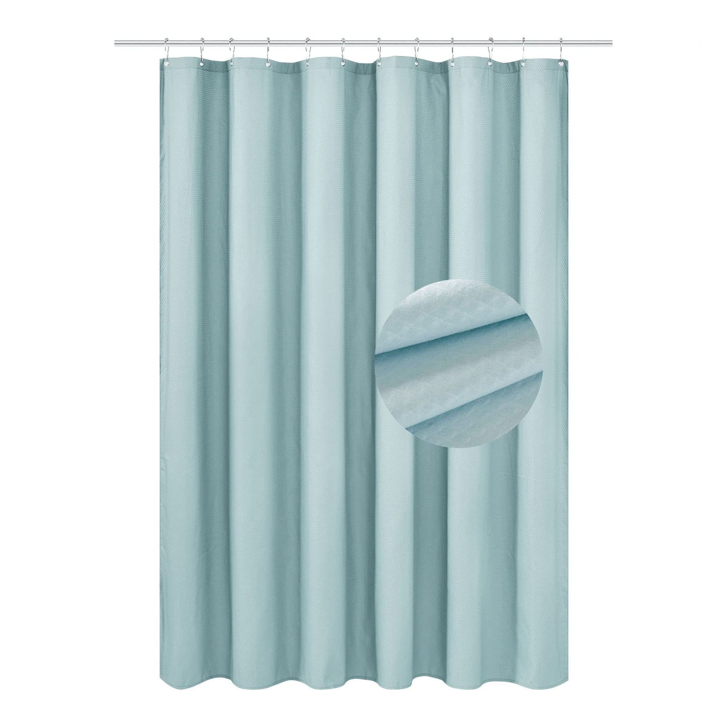 Barossa Design Soft Fabric Shower Liner or Curtain, Hotel Quality, Machine Washable, Water Repellent, Blue, 70 x 72 inches