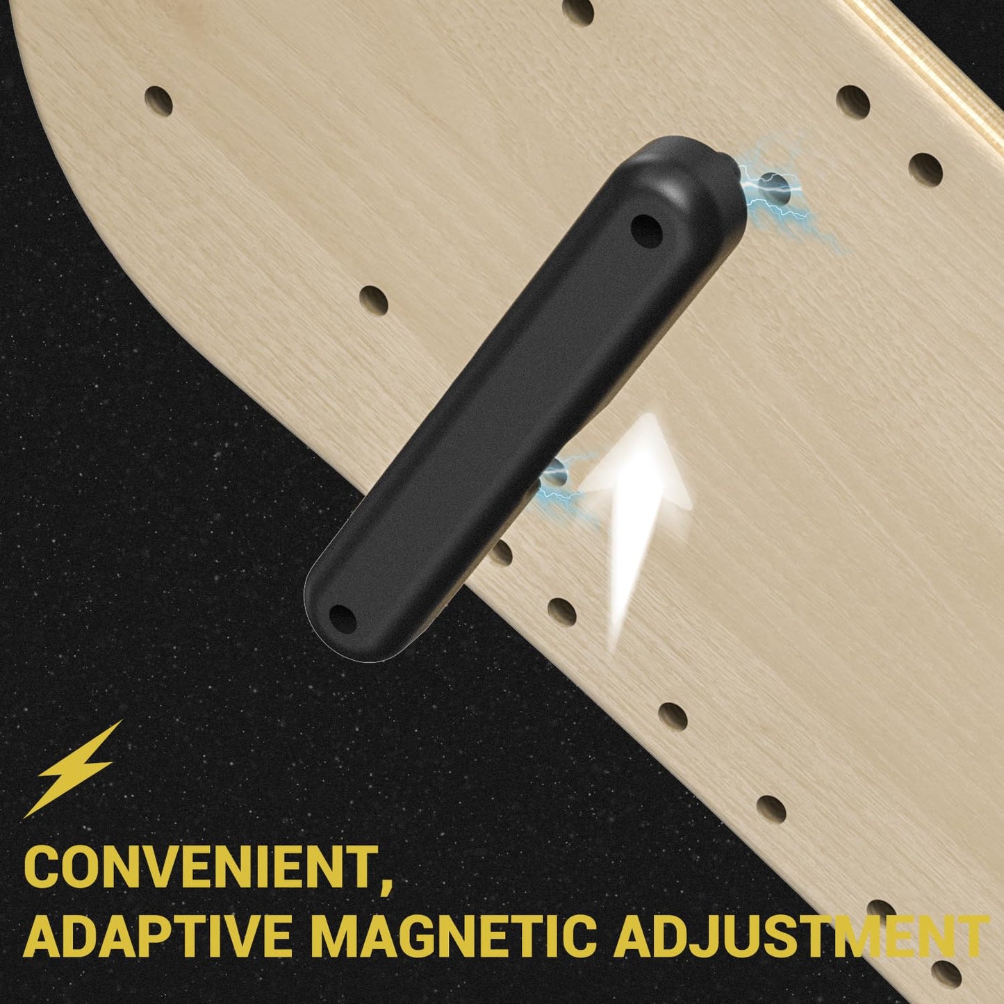 Sportneer Balance Board, 7 Modes Wobble Board, Indoor Board, Skateboard, Surf Balance Board with Adjustable Stoppers - Balance Board Wooden - Scooter