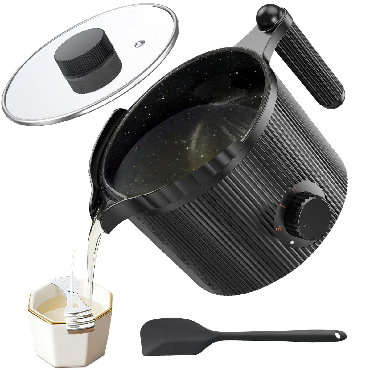 venpow Candle Wax Melter with Pour Spout, Candle Making Kit for Adult Beginners, 1.5L Large Capacity, for Making Candles and Soaps, Kit Includes Wax