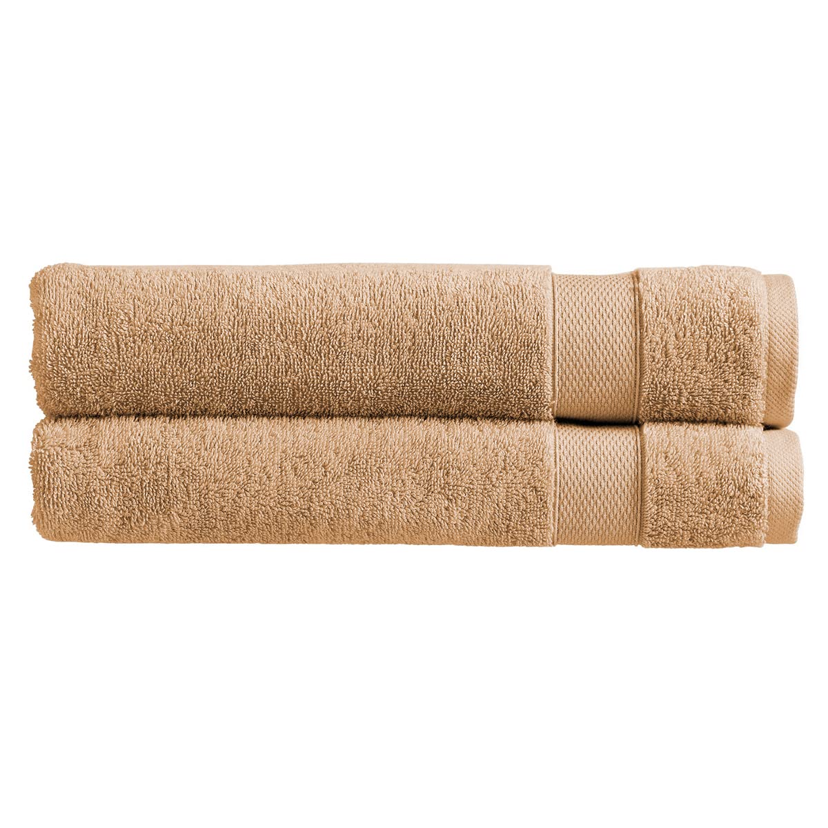 Christy Refresh Brown Bath Towels | Set of 2 | Quick Dry | Gentle Pastel Tones | Soft Plush Large Bath Towels | Absorbent Shower Towels | 100% Cotton