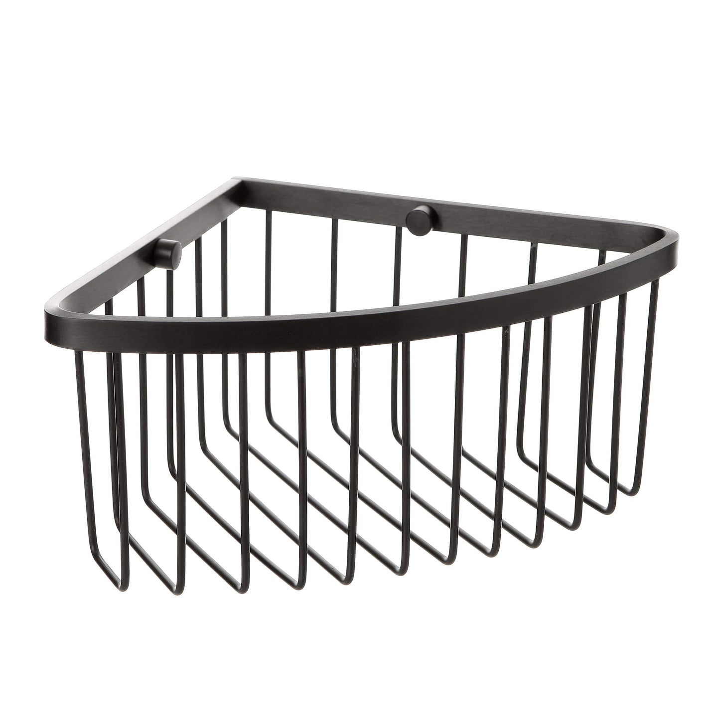 TATAY - Large corner shower basket. Black aluminium. Dimensions 20 x 11.5 x 20cm