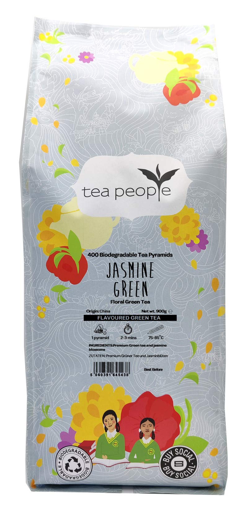 Tea People Jasmine Green, 400 Tea Pyramids in Large Catering Pack