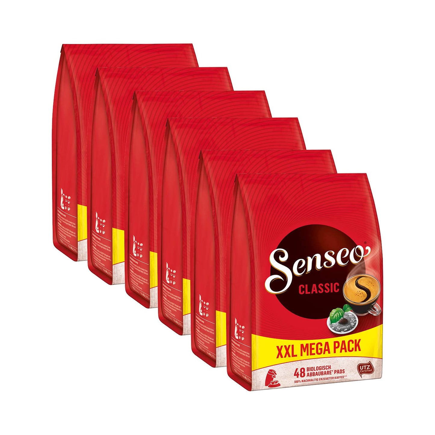 Senseo Regular / Classic Roast Pack Of 6, 6 X 48 Coffee Pods