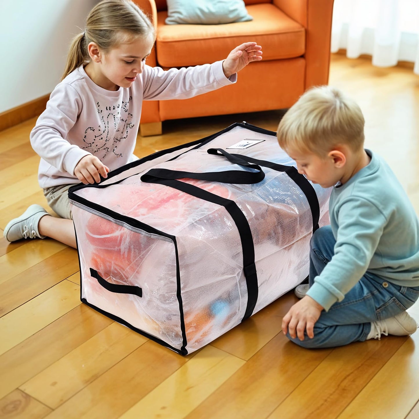 Dntorx 4 Pack 105L Moving Bags Heavy Duty Storage Bag Dorm Moving Essential