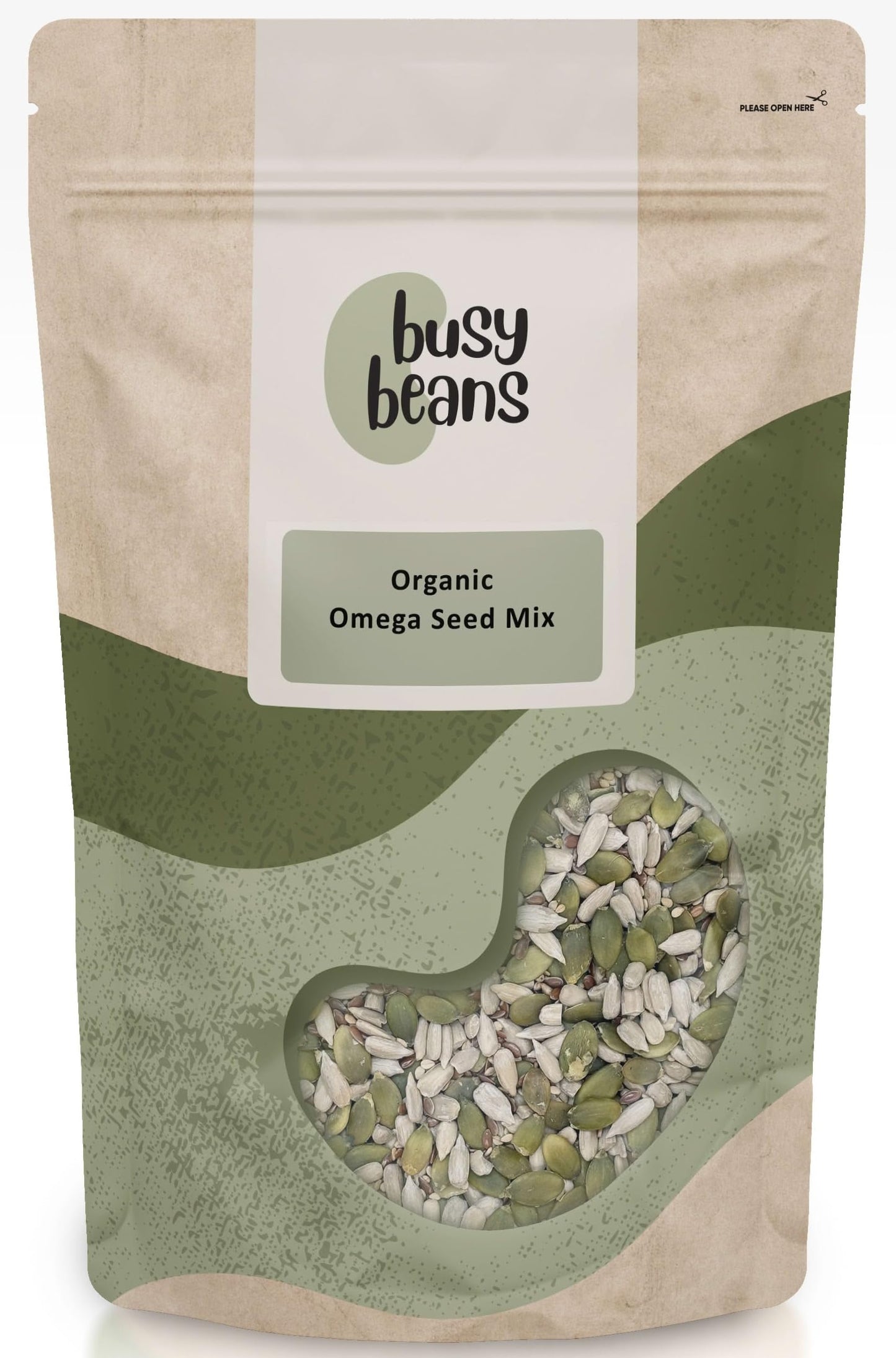 Organic Omega Seed Mix (2kg) | 4 Seed Blend | High Fibre | High Protein | Certified Organic | by Busy Beans Organic