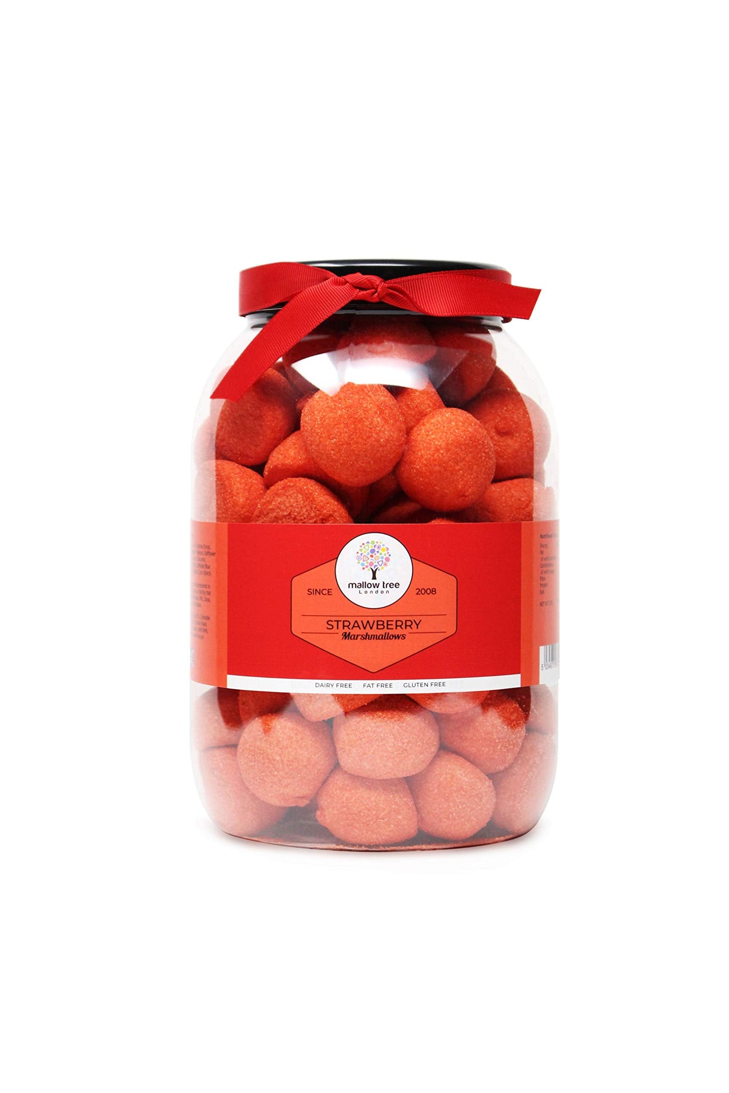 Mallow Tree Strawberry Flavoured Red Marshmallow Balls in a Gift Jar, 600 g
