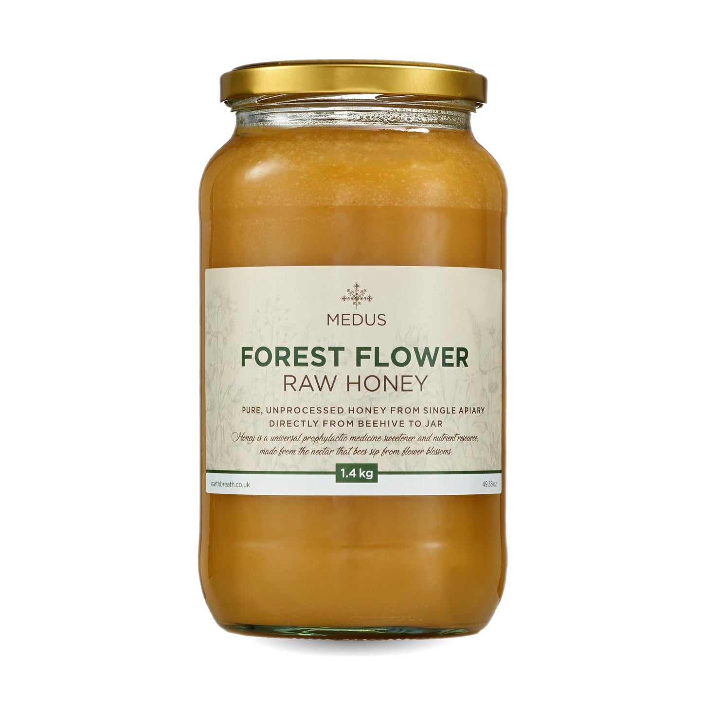 Earthbreath Forest Flower Raw Honey 1.4kg ? 100% Pure, Raw & Natural ? Sustainably Harvested ? Rich in Natural Goodness ? No Artificial Additivess ?