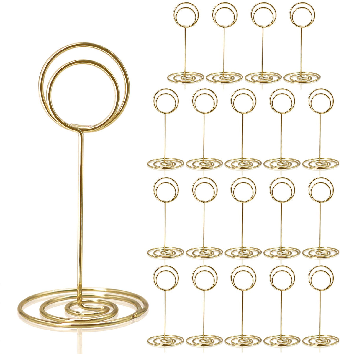 HomWanna Table Number Holders 20Pcs - 3.35 Inch Place Card Holder Table Number Stands for Wedding Party Graduation Reception Restaurant Home