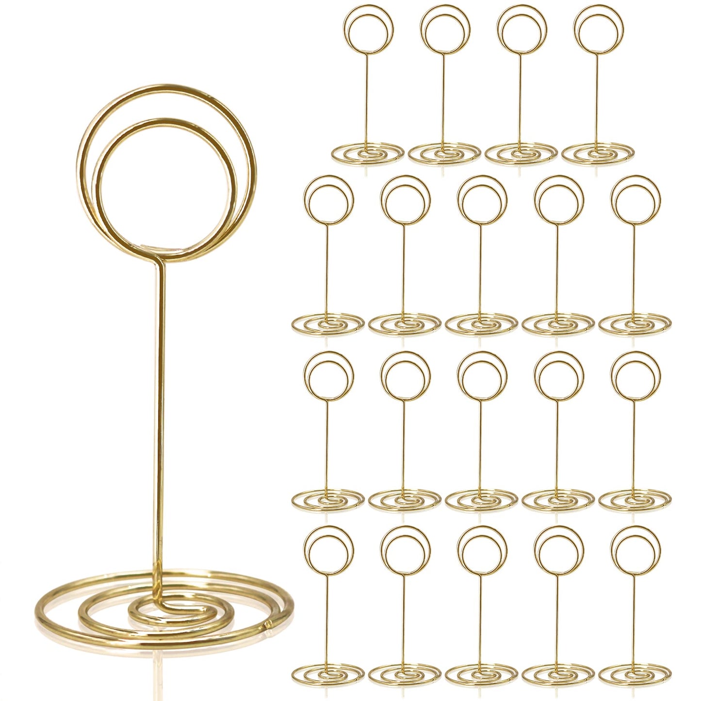 HomWanna Table Number Holders 20Pcs - 3.35 Inch Place Card Holder Table Number Stands for Wedding Party Graduation Reception Restaurant Home
