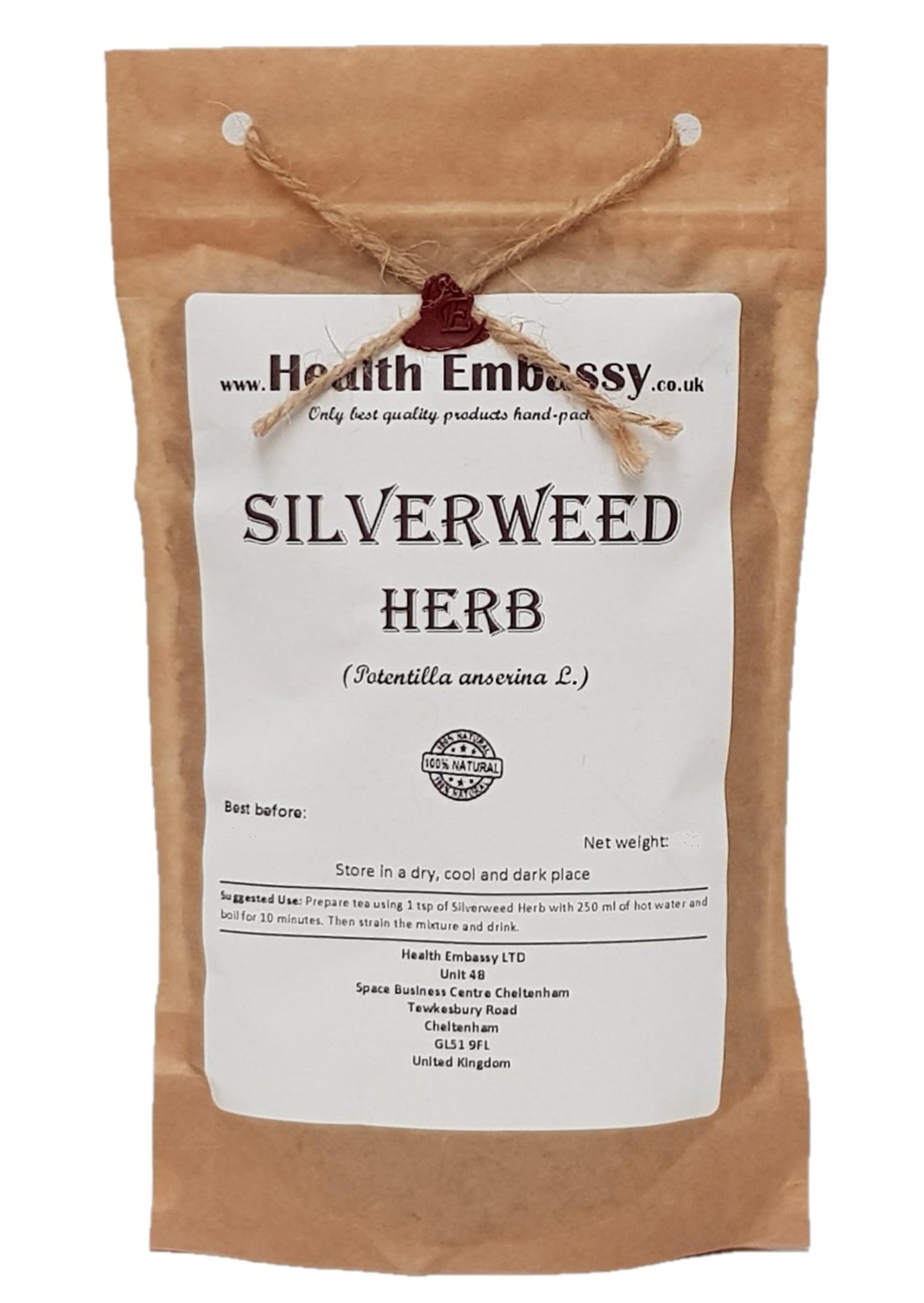 Health Embassy Silverweed Herb (Potentilla anserina), 100 g