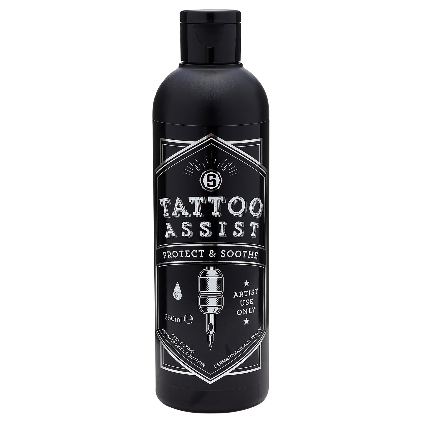 Tattoo Assist Solution for Artist Use - 250ml Skin Prep Cleanser with High Purity Hypochlorous to Cool, Soothe, & Support Natural Recovery - Pre