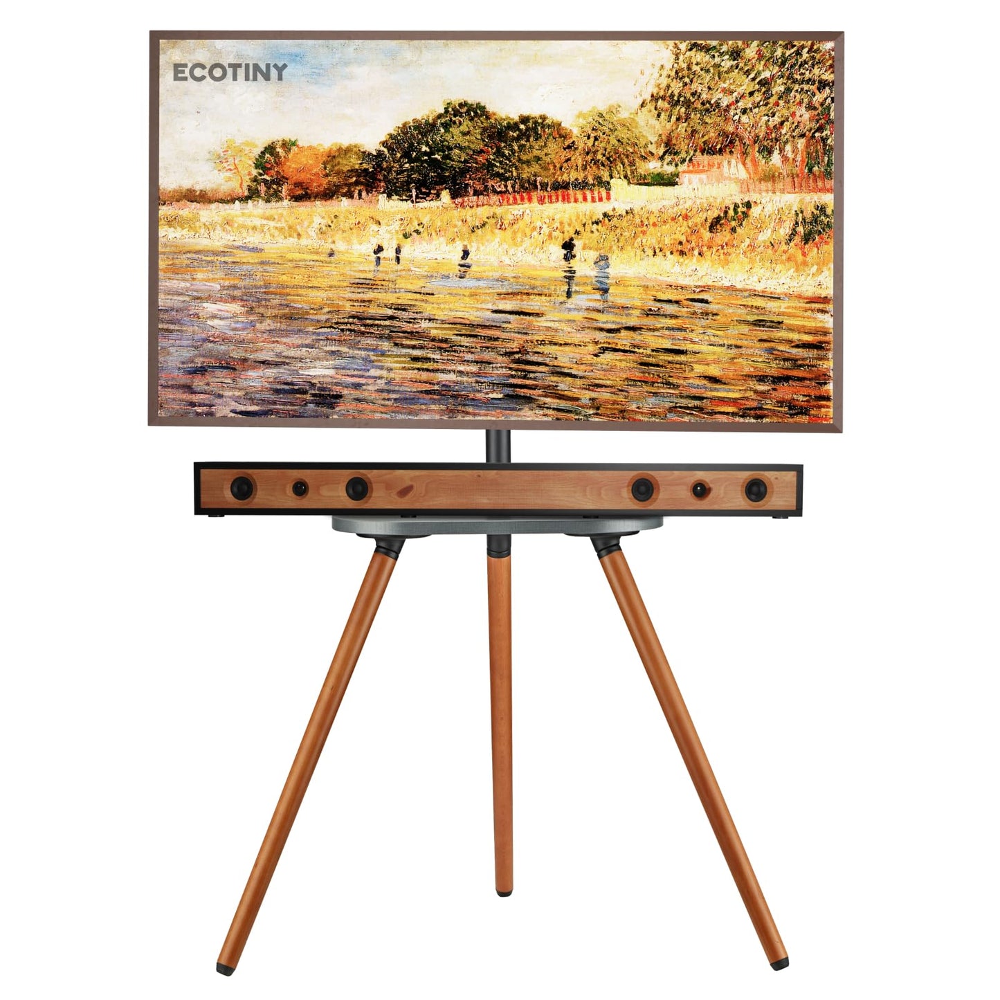 ECOTINY Tripod Easel TV Stand for 43 to 65 Inch LCD LED OLED Screen, Height Adjustable and Swievel TV Stand, Portable Corner TV Floor Stand with