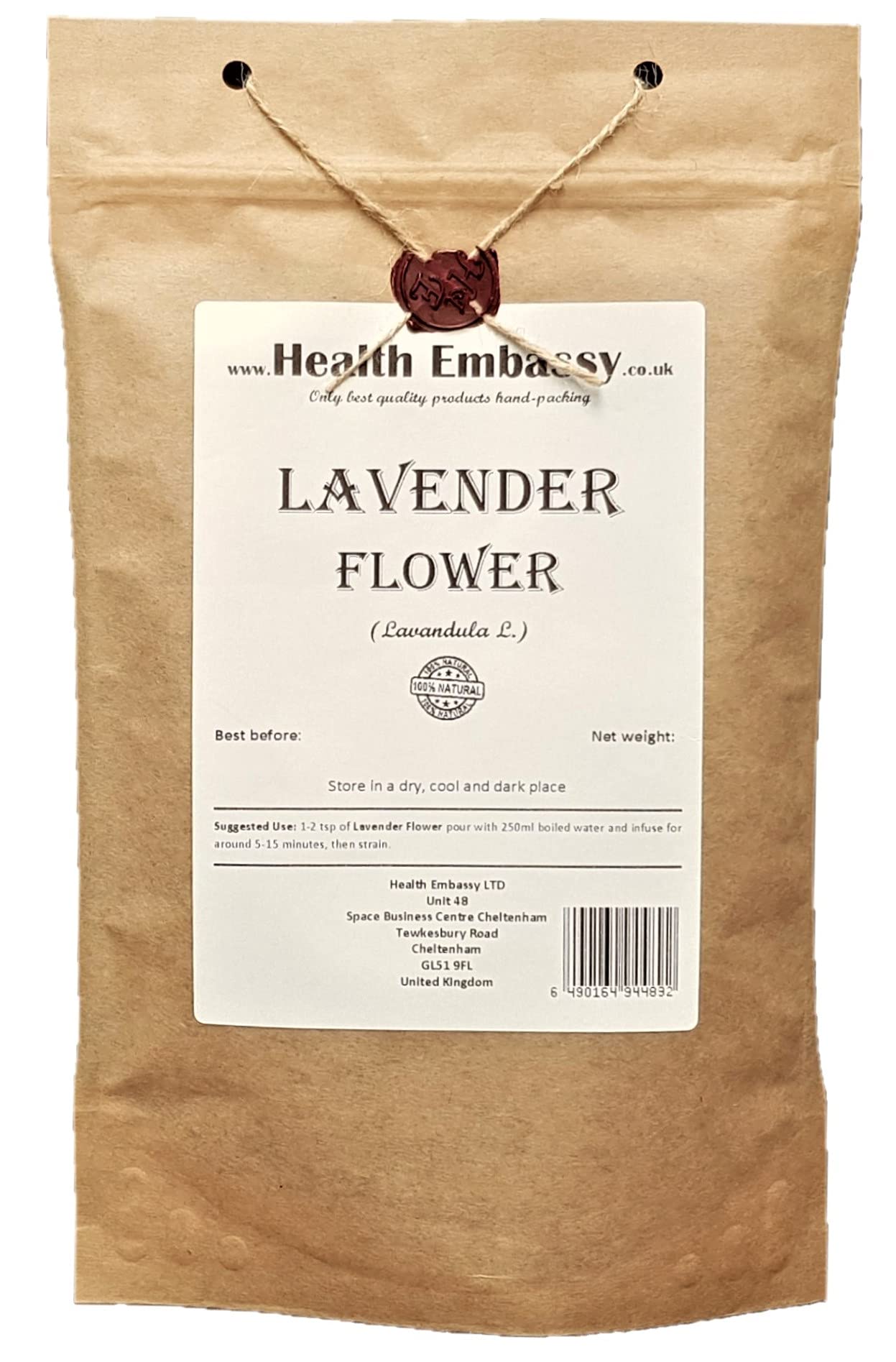 Health Embassy Lavender Flower (Lavandula L) Loose Herbal Tea (100g)